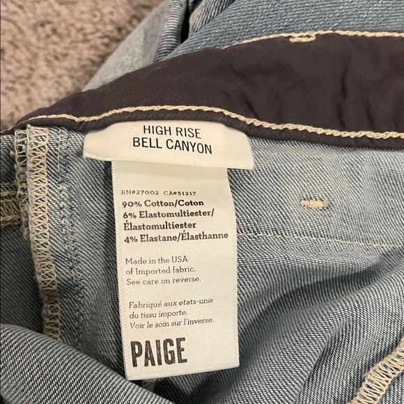 PAIGE Women's Sky Blue Flare Jeans - Picture 6 of 6